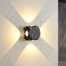 GobekUsa Nordic Aluminum LED Wall Lamp - Mini Cube Wall Washer Sconce for Living Room (2/4-Head) in Black/White