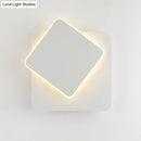 GobekUsa Modern Nordic Wall Lamp with Moveable Iron Arm, Flush Mount Sconce in Black/White - LED Light, Acrylic Shade