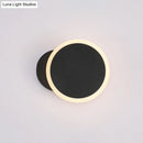 GobekUsa Minimalist White/Black Round LED Wall Sconce with Warm/White Light - Acrylic Wall Mounted Lamp Fixture
