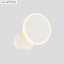 GobekUsa Minimalist White/Black Round LED Wall Sconce with Warm/White Light - Acrylic Wall Mounted Lamp Fixture