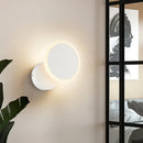 GobekUsa Minimalist White/Black Round LED Wall Sconce with Warm/White Light - Acrylic Wall Mounted Lamp Fixture