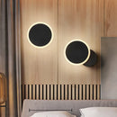 GobekUsa Minimalist White/Black Round LED Wall Sconce with Warm/White Light - Acrylic Wall Mounted Lamp Fixture