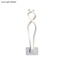 GobekUsa Modern LED Wall Sconce with Acrylic Shade for Bedroom - Black/White Wavy/Musical Note Design