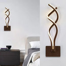 GobekUsa Modern LED Wall Sconce with Acrylic Shade for Bedroom - Black/White Wavy/Musical Note Design