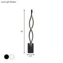 GobekUsa Modern LED Wall Sconce with Acrylic Shade for Bedroom - Black/White Wavy/Musical Note Design
