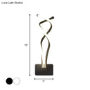 GobekUsa Modern LED Wall Sconce with Acrylic Shade for Bedroom - Black/White Wavy/Musical Note Design