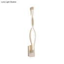 GobekUsa Modern LED Wall Sconce with Acrylic Shade for Bedroom - Black/White Wavy/Musical Note Design