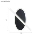 GobekUsa Modern LED Oval and Ring Wall Mount Sconce for Stairways in Black/White/Warm Light