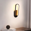 GobekUsa Sleek Black/White Sloped Half-Oblong Sconce Minimalist Acrylic LED Wall Light in Warm/White - Perfect for Parlor