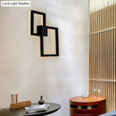 GobekUsa Modern LED Picture Frame Acrylic Shade Wall Sconce - Black/White Dining Room Lighting with Warm/White LED Light