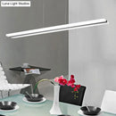 GobekUsa Minimalist LED Hanging Lamp with Black and White Plank Design - Acrylic Island Lighting for Tables