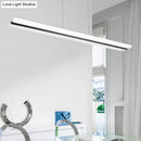 GobekUsa Minimalist LED Hanging Lamp with Black and White Plank Design - Acrylic Island Lighting for Tables