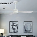 GobekUsa 52" Plastic Blade Ceiling Fan with Remote Control for Bedroom