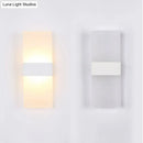 GobekUsa Minimalist Black/White Rectangular LED Sconce Light - Thinnest Wall Mounted Lamp in Warm/White Light - 11.5"/16" W