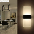 GobekUsa Minimalist Black/White Rectangular LED Sconce Light - Thinnest Wall Mounted Lamp in Warm/White Light - 11.5"/16" W