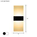 GobekUsa Minimalist Black/White Rectangular LED Sconce Light - Thinnest Wall Mounted Lamp in Warm/White Light - 11.5"/16" W