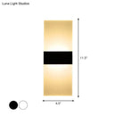 GobekUsa Minimalist Black/White Rectangular LED Sconce Light - Thinnest Wall Mounted Lamp in Warm/White Light - 11.5"/16" W