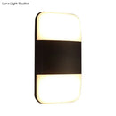 GobekUsa Modern Black LED Wall Sconce Light: Rectangular Metal Fixture, Warm/White Glow