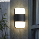 GobekUsa Modern Black LED Wall Sconce Light: Rectangular Metal Fixture, Warm/White Glow