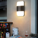 GobekUsa Modern Black LED Wall Sconce Light: Rectangular Metal Fixture, Warm/White Glow