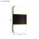 GobekUsa Modern Black LED Wall Sconce Light: Rectangular Metal Fixture, Warm/White Glow