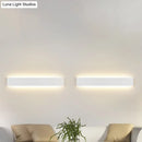 GobekUsa Modern Black/White LED Wall Lamp with Rectangular Metal Shade - Great Room Sconce Fixture