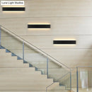 GobekUsa Modern Black/White LED Wall Lamp with Rectangular Metal Shade - Great Room Sconce Fixture