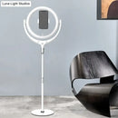 GobekUsa LED Mirror Lamp with Rotatable Ring, USB Live Fill and Metallic Shade - Modern Black/White Design