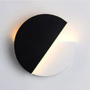 GobekUsa Sleek Black and White Rotatable LED Acrylic Wall Lamp - Simplicity in Design