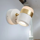 GobekUsa Modern LED Rotatable Wall Sconce Light for Bedroom - Black/White