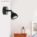 GobekUsa Modern Rotatable Domed Wall Sconce Light - Metal LED Wall Lamp in Black/White with Switch, Warm/White Light Options