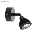 GobekUsa Modern Rotatable Domed Wall Sconce Light - Metal LED Wall Lamp in Black/White with Switch, Warm/White Light Options