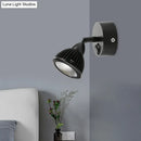 GobekUsa Modern Rotatable Domed Wall Sconce Light - Metal LED Wall Lamp in Black/White with Switch, Warm/White Light Options