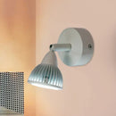 GobekUsa Modern Rotatable Domed Wall Sconce Light - Metal LED Wall Lamp in Black/White with Switch, Warm/White Light Options