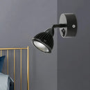 GobekUsa Modern Rotatable Domed Wall Sconce Light - Metal LED Wall Lamp in Black/White with Switch, Warm/White Light Options