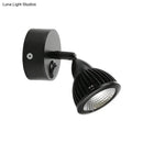 GobekUsa Modern Rotatable Domed Wall Sconce Light - Metal LED Wall Lamp in Black/White with Switch, Warm/White Light Options