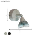 GobekUsa Modern Rotatable Domed Wall Sconce Light - Metal LED Wall Lamp in Black/White with Switch, Warm/White Light Options