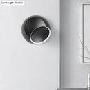 GobekUsa Modern Black/White Rotating Eclipse Wall Lamp with LED Iron Sconce Design