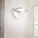 GobekUsa Acrylic Rotating Lens Wall Light: Simplicity in White/Black with Warm/White LED Glow