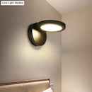 GobekUsa Acrylic Rotating Lens Wall Light: Simplicity in White/Black with Warm/White LED Glow
