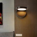 GobekUsa Acrylic Rotating Lens Wall Light: Simplicity in White/Black with Warm/White LED Glow