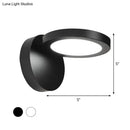 GobekUsa Acrylic Rotating Lens Wall Light: Simplicity in White/Black with Warm/White LED Glow