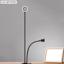 GobekUsa Sleek Metal Round USB Mirror Lamp with Portable LED Fill Lighting and Flexible Arm, Simplicity Black/White Finish