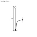 GobekUsa Sleek Metal Round USB Mirror Lamp with Portable LED Fill Lighting and Flexible Arm, Simplicity Black/White Finish