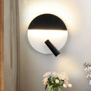 GobekUsa Modern Round Wall Lamp - Black/White with LED Spotlight