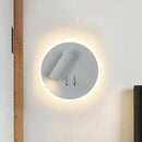 GobekUsa Modern Round Wall Lamp - Black/White with LED Spotlight
