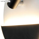 GobekUsa Modern Round Wall Lamp - Black/White with LED Spotlight
