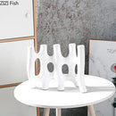 GobekUsa Ceramic Vase with Artificial Flowers | Modern Abstract Floral Living Room Decor