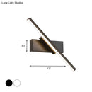 GobekUsa Modern Slim LED Wall Sconce with Acrylic Linear Design in White/Black - Choose Warm or White Light
