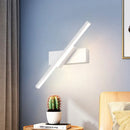 GobekUsa Modern Slim LED Wall Sconce with Acrylic Linear Design in White/Black - Choose Warm or White Light